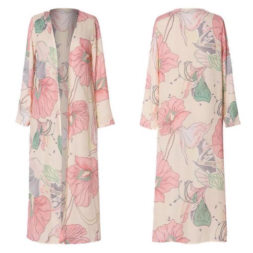 Risque CHANCE Floral Open Kimono Clothing