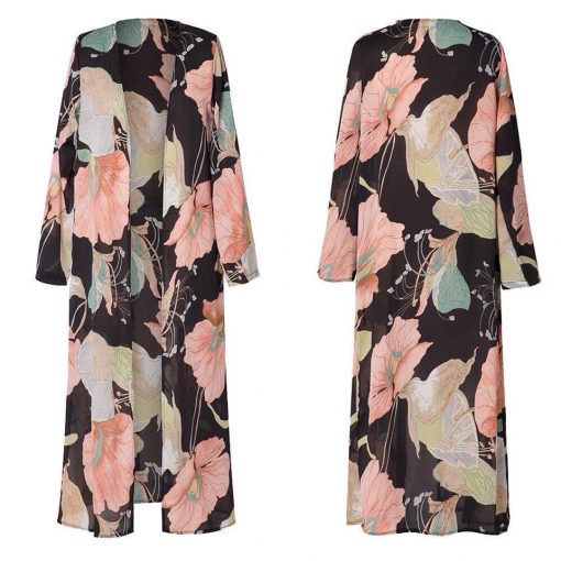 Risque CHANCE Floral Open Kimono Clothing