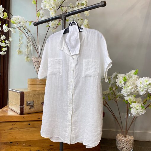 Luna Spring 2022 Collection DAKOTA Short Sleeve Linen Shirt