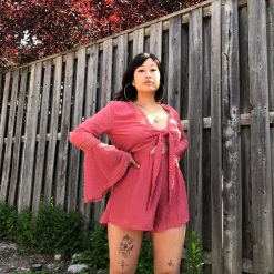 Risque JEWEL Tie Front Romper