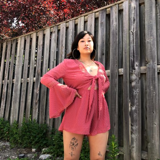 Risque JEWEL Tie Front Romper