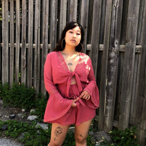 Risque JEWEL Tie Front Romper