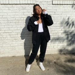 Luna WAS HIS Oversized Zip Hoodie Clothing