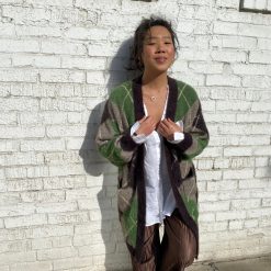 Risque FAY Fuzzy Jacquard Cardigan