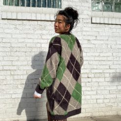 Risque FAY Fuzzy Jacquard Cardigan