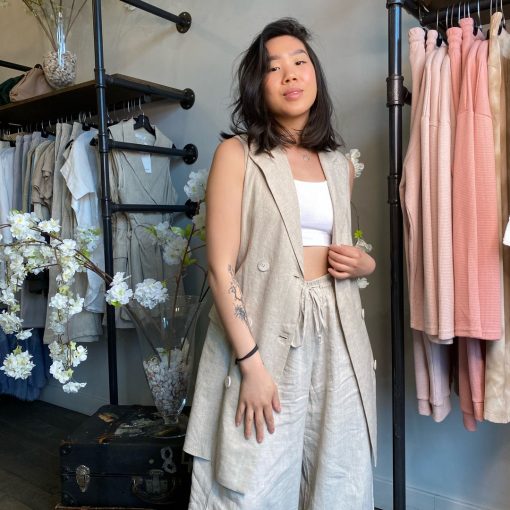 Risqué Clothing KIAH Long Linen Vest