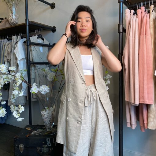 Risqué Clothing KIAH Long Linen Vest