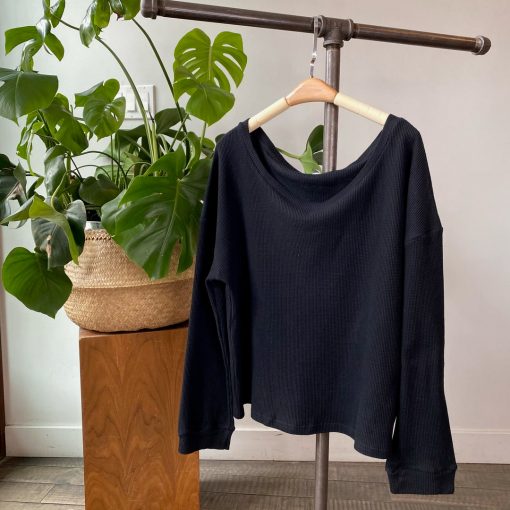 Risqué Clothing SERENA Waffle Scoop Neck Top