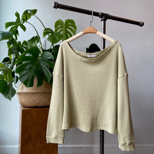 Risqué Clothing SERENA Waffle Scoop Neck Top