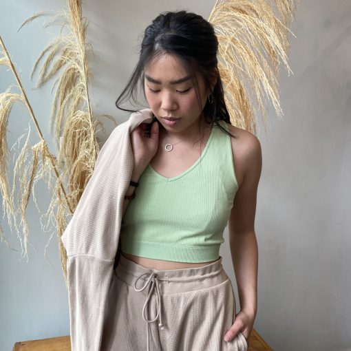 Coast To Coast Bamboo Crop Racerback Tank Clothing