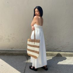 Risque Spring 2022 Collection CALYPSO Straw Bag
