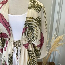 Risque MONET Palm Print Kimono Clothing