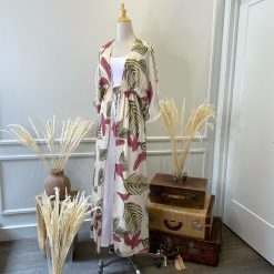 Risque MONET Palm Print Kimono Clothing