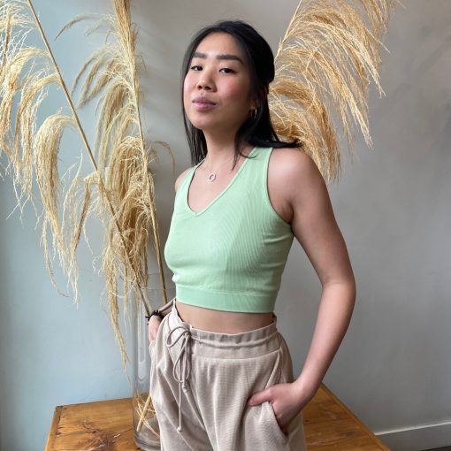 Coast To Coast Bamboo Crop Racerback Tank Clothing