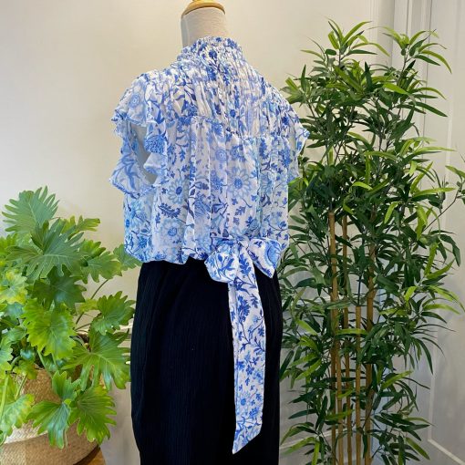Risque LANO Floral Ruffe Sleeve Top Clothing