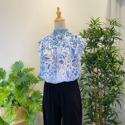 Risque LANO Floral Ruffe Sleeve Top Clothing