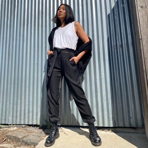 Risque Bottoms TROY Paper Bag High Waist Pant