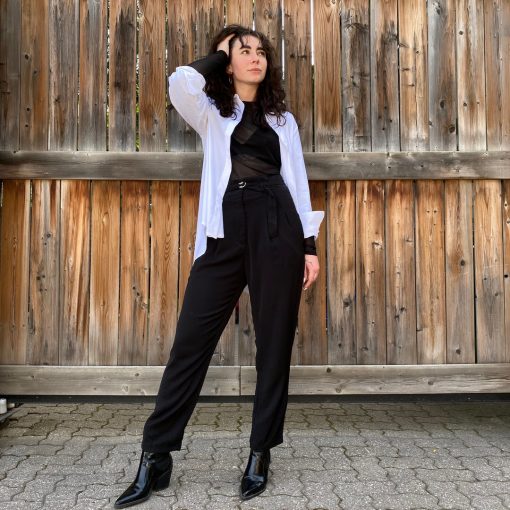 Risque AXELLE Belted High Waist Pant Clothing