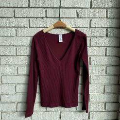 Coast To Coast JOI Ribbed Deep V-Neck Top