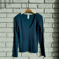 Coast To Coast JOI Ribbed Deep V-Neck Top