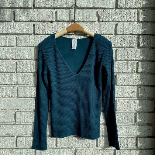 Coast To Coast JOI Ribbed Deep V-Neck Top