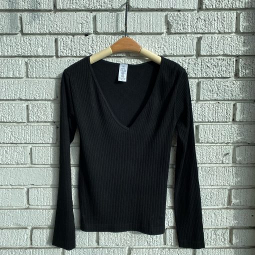 Coast To Coast JOI Ribbed Deep V-Neck Top