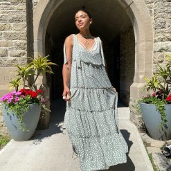Risque BREEZE Ruffle Maxi Dress Clothing