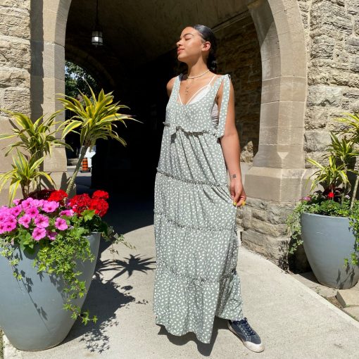 Risque BREEZE Ruffle Maxi Dress Clothing