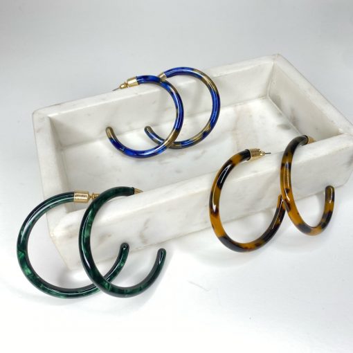 Risque Accessories TORTOISE Resin Hoops