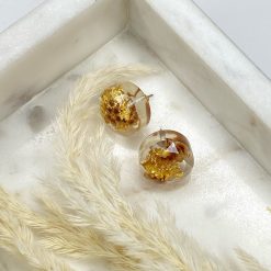 Risque GOLD Round Stud Earrings