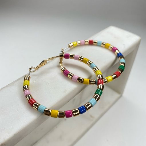 Risque Multi Beaded Hoops Accessories