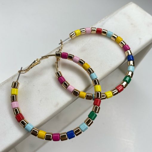 Risque Multi Beaded Hoops Accessories