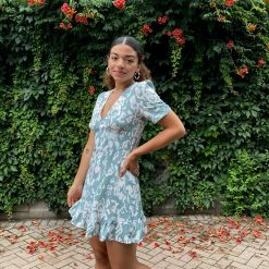 Risque SANTORINI V Neck Dress