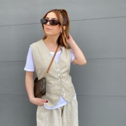 Risqué Clothing LENNA Linen Vest
