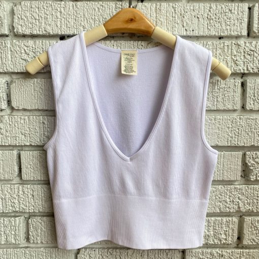 Coast To Coast Spring 2022 Collection Bamboo Deep V Ribbed Top