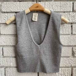 Coast To Coast Spring 2022 Collection Bamboo Deep V Ribbed Top