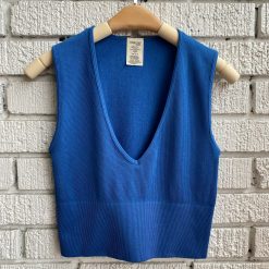 Coast To Coast Spring 2022 Collection Bamboo Deep V Ribbed Top