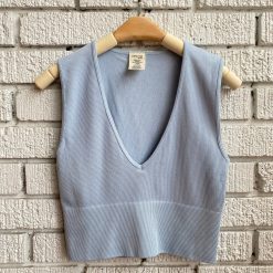 Coast To Coast Spring 2022 Collection Bamboo Deep V Ribbed Top