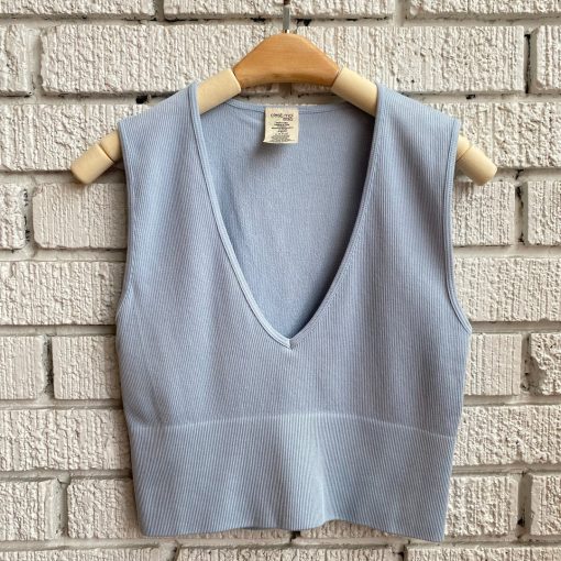 Coast To Coast Spring 2022 Collection Bamboo Deep V Ribbed Top