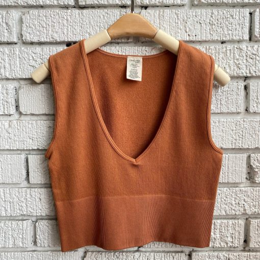 Coast To Coast Spring 2022 Collection Bamboo Deep V Ribbed Top
