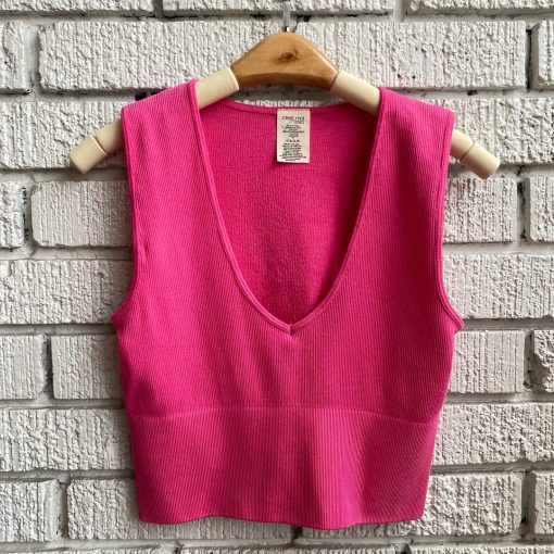 Coast To Coast Spring 2022 Collection Bamboo Deep V Ribbed Top