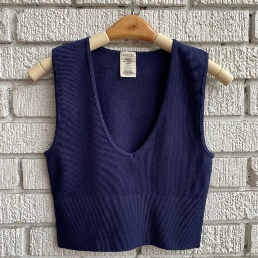 Coast To Coast Spring 2022 Collection Bamboo Deep V Ribbed Top