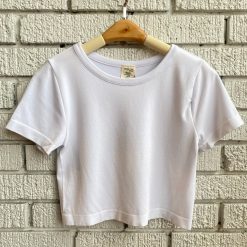 Coast To Coast Bamboo Short Sleeve Crop Top