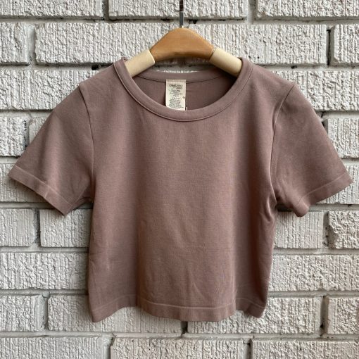 Coast To Coast Bamboo Short Sleeve Crop Top