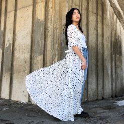 Luna JENNI Polka Dot Tie Kimono