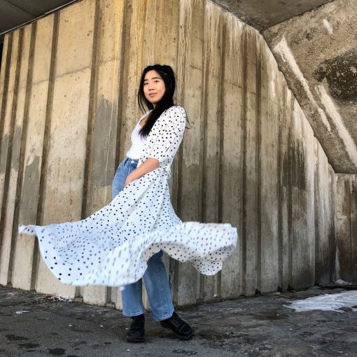 Luna JENNI Polka Dot Tie Kimono