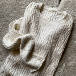 Luna Clothing FRANCES Crew Cable Knit Sweater
