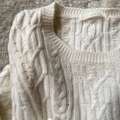 Luna Clothing FRANCES Crew Cable Knit Sweater