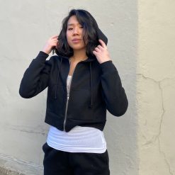 Luna GIRLFRIEND Crop Zip Hoodie Clothing