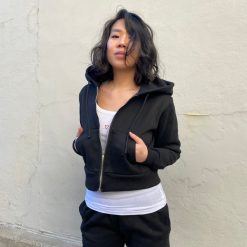 Luna GIRLFRIEND Crop Zip Hoodie Clothing
